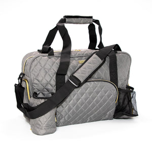 GRAB IT & GO FITNESS TRAVEL DUFFEL BAG- SLATE QUILTED