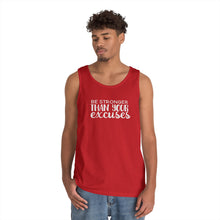 Load image into Gallery viewer, Motivational Tank Top — "Be Stronger Than Your Excuses" Fitness Gym Shirt
