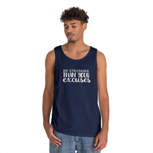 Load image into Gallery viewer, Motivational Tank Top — "Be Stronger Than Your Excuses" Fitness Gym Shirt
