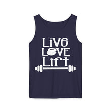 Load image into Gallery viewer, Classic White Tank Top — Lightweight Unisex Garment-Dyed Sleeveless Tee