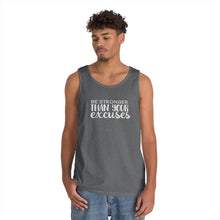 Load image into Gallery viewer, Motivational Tank Top — "Be Stronger Than Your Excuses" Fitness Gym Shirt