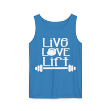 Load image into Gallery viewer, Classic White Tank Top — Lightweight Unisex Garment-Dyed Sleeveless Tee