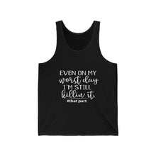 Load image into Gallery viewer, Tank Top — Subtle White Minimalist Text Design