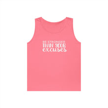 Load image into Gallery viewer, Motivational Tank Top — "Be Stronger Than Your Excuses" Fitness Gym Shirt