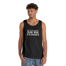 Load image into Gallery viewer, Motivational Tank Top — "Be Stronger Than Your Excuses" Fitness Gym Shirt