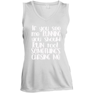 LST352 Ladies' Sleeveless V-Neck Performance Tee