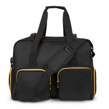 Load image into Gallery viewer, GRAB IT &amp; GO FITNESS TRAVEL DUFFEL BAG- BLACK -NON- QUILTED OUTER