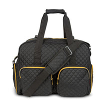 Load image into Gallery viewer, GRAB IT &amp; GO FITNESS TRAVEL DUFFEL BAG- BLACK QUILTED