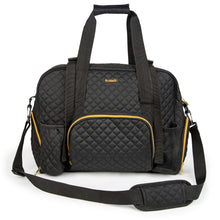 Load image into Gallery viewer, GRAB IT &amp; GO FITNESS TRAVEL DUFFEL BAG- BLACK QUILTED