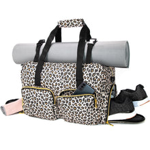 Load image into Gallery viewer, GRAB IT &amp; GO FITNESS TRAVEL DUFFEL BAG- ANIMAL PRINT