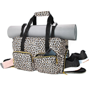 GRAB IT & GO FITNESS TRAVEL DUFFEL BAG- ANIMAL PRINT