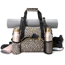 Load image into Gallery viewer, GRAB IT &amp; GO FITNESS TRAVEL DUFFEL BAG- ANIMAL PRINT