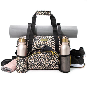 GRAB IT & GO FITNESS TRAVEL DUFFEL BAG- ANIMAL PRINT