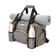 Load image into Gallery viewer, GRAB IT &amp; GO FITNESS TRAVEL DUFFEL BAG- SLATE QUILTED