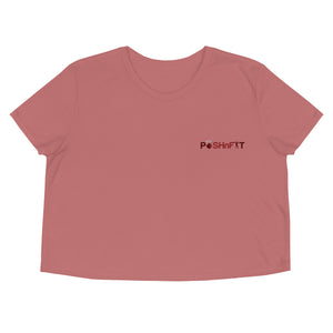 EMBROIDERED-POSHnFIT Crop Tee